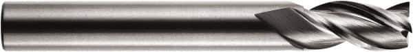 RobbJack - 4mm, 12mm LOC, 4mm Shank Diam, 50mm OAL, 3 Flute, Solid Carbide Square End Mill - Single End, Uncoated, Spiral Flute, 35° Helix, Centercutting, Right Hand Cut, Right Hand Flute, Series MA1 - Exact Tool & Supply