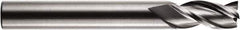 RobbJack - 4mm, 12mm LOC, 4mm Shank Diam, 50mm OAL, 3 Flute, Solid Carbide Square End Mill - Single End, Uncoated, Spiral Flute, 35° Helix, Centercutting, Right Hand Cut, Right Hand Flute, Series MA1 - Exact Tool & Supply
