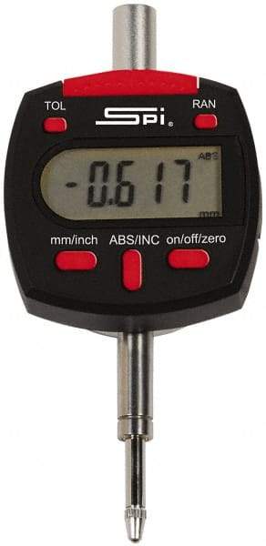 SPI - 0 to 1 Inch Range, 0.0005 Inch Resolution, Electronic Drop Indicator - Lithium Battery - Exact Tool & Supply