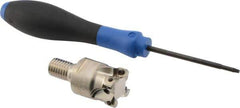 Seco - 1" Cut Diam, 0.03" Max Depth, M12 Modular Connection Indexable High-Feed End Mill - Screw Holding Method, LP.. 06 Insert, R217.21 Toolholder, Through Coolant - Exact Tool & Supply