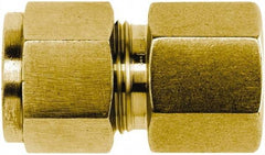 Brennan - 3/4" OD, Brass Female Connector - Comp x FNPT Ends - Exact Tool & Supply