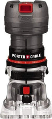 Porter-Cable - 31,000 RPM, 0.5 HP, 5.6 Amp, Laminate Trimmer Electric Router - 120 Volts, 1/4 Inch Collet - Exact Tool & Supply