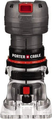 Porter-Cable - 31,000 RPM, 0.5 HP, 4.4 Amp, Laminate Trimmer Electric Router - 120 Volts, 1/4 Inch Collet - Exact Tool & Supply