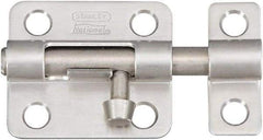 National Mfg. - 2-1/2" Long, 1-1/2" Wide Barrel Bolts - Stainless Steel - Exact Tool & Supply
