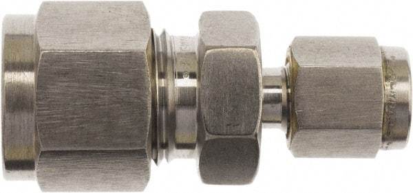 Brennan - 5/8 x 1/2" OD, Stainless Steel Union - Comp x Comp Ends - Exact Tool & Supply