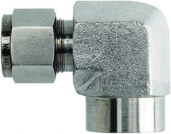 Brennan - 1/2" OD, Stainless Steel Female Elbow - Comp x FNPT Ends - Exact Tool & Supply