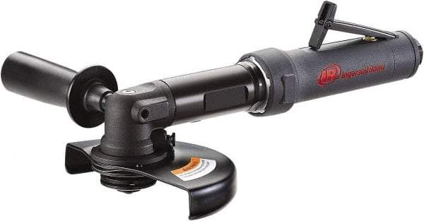 Ingersoll-Rand - 6" Wheel Diam, 10,000 RPM, Pneumatic Angle & Disc Grinder - 5/8-11 Spindle, 25 CFM, Rear Exhaust - Exact Tool & Supply