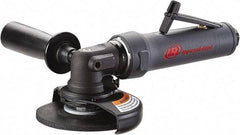 Ingersoll-Rand - 4-1/2" Wheel Diam, 12,000 RPM, Pneumatic Angle & Disc Grinder - 5/8-11 Spindle, 17 CFM, Rear Exhaust - Exact Tool & Supply