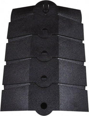 UltraTech - 1 Channel, 1 Ft Long, 3/4" Max Compatible Cable Diam, Black ABS On Floor Cable Cover - 9-3/4" Overall Width x 1-3/8" Overall Height, 3" Channel Width x 3/4" Channel Height - Exact Tool & Supply