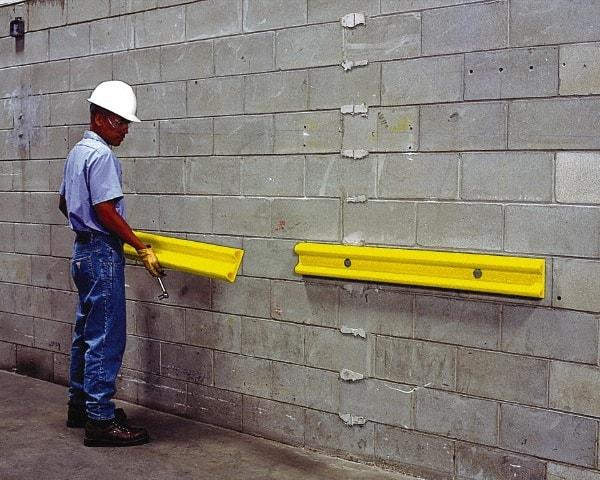 UltraTech - 48" Long, Polyethylene Wall/Surface Protector - Yellow - Exact Tool & Supply