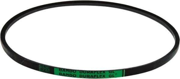 Bando - Section 4L, 1/2" Wide, 45" Outside Length, V-Belt - Rubber Compound, Black, Fractional HP, No. 4L450 - Exact Tool & Supply
