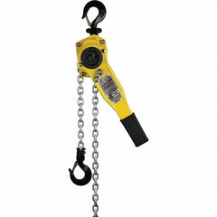 OZ Lifting Products - 1,500 Lb Capacity, 10' Lift Height, Chain Lever Hoist with Overload Protection - Exact Tool & Supply