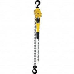 OZ Lifting Products - 3,000 Lb Capacity, 5' Lift Height, Chain Lever Hoist with Overload Protection - Exact Tool & Supply