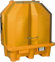 UltraTech - 66 Gal Sump, 3,000 Lb Capacity, 2 Drum, Polyethylene Spill Deck or Pallet - 57" Long x 31" Wide x 65" High, Liftable Fork, Inline Drum Configuration - Exact Tool & Supply