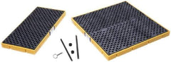 UltraTech - 35 Gal Sump, 10,000 Lb Capacity, 4 Drum, Polyethylene Spill Deck or Pallet - 55" Long x 55" Wide x 4" High, Low Profile, 2 x 4 Drum Configuration - Exact Tool & Supply