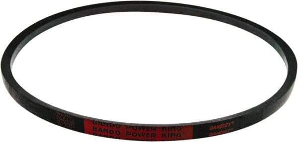 Bando - Section A, 1/2" Wide, 122" Outside Length, V-Belt - Black, Power King, No. A120 - Exact Tool & Supply