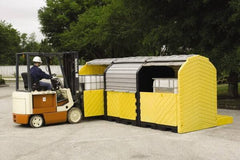 UltraTech - 355 Gallon Sump, IBC Pallet - 136 Inch Long x 64 Inch Wide x 88 Inch High, 3 Totes - Exact Tool & Supply