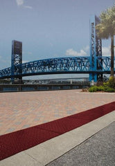 UltraTech - 2 Ft. Long x 2 Ft. Wide, Urethane Surface, Molded Bubble Entrance Matting - Outdoor, Heavy Traffic, Urethane, Red - Exact Tool & Supply