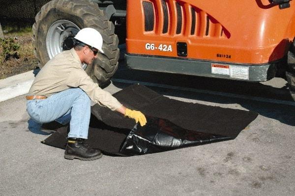 UltraTech - 12 Gal Capacity per Package, Oil Only Pad - 10' Long x 10' Wide, Polypropylene - Exact Tool & Supply