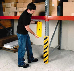 UltraTech - 15-1/2" Long, Polyethylene Rack Guard - Yellow - Exact Tool & Supply