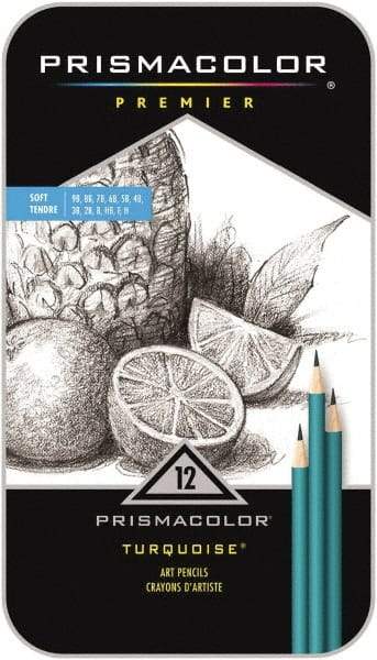 Prismacolor - 2B, 3B, 4B, 5B, 6B, 7B, 8B, 9B, B, F, H, HB Graphite Pencil - Graphite - Exact Tool & Supply