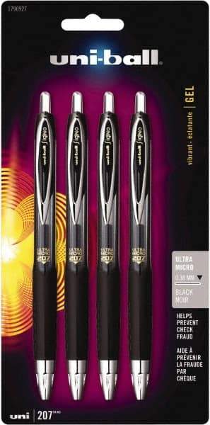 Prismacolor - 0.38mm Retractable Pen - Black - Exact Tool & Supply