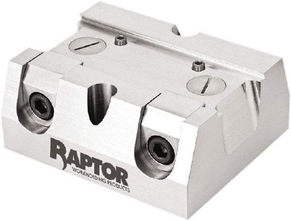 Raptor Workholding - 2-1/4" Jaw Width, 10" High x 8" Long x 10" Wide Dovetail Vise - For Use with 4 & 5 Axis Workholding Systems - Exact Tool & Supply