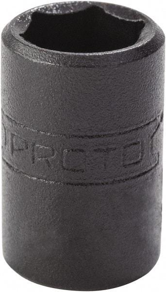 Proto - 3/8", 1/4" Drive, Standard Hand Socket - 6 Points, 7/8" OAL, Alloy Steel, Black Finish - Exact Tool & Supply