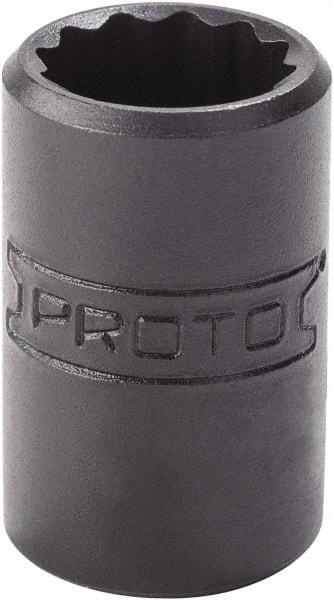 Proto - 7/32", 1/4" Drive, Standard Hand Socket - 12 Points, 7/8" OAL, Alloy Steel, Black Finish - Exact Tool & Supply