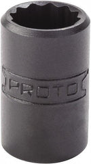 Proto - 5/16", 1/4" Drive, Standard Hand Socket - 12 Points, 7/8" OAL, Alloy Steel, Black Finish - Exact Tool & Supply