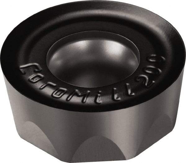 Sandvik Coromant - RCHT130400 PL Grade 1010 Carbide Milling Insert - TiAlN2 Finish, 3/16" Thick, 1/2" Inscribed Circle, 1/4" Corner Radius - Exact Tool & Supply