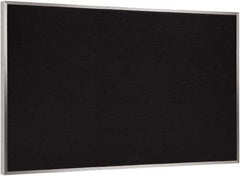 Ghent - 46-1/2" Wide x 36" High Open Cork Bulletin Board - Rubber, Black - Exact Tool & Supply