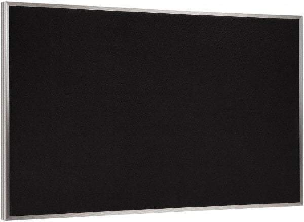Ghent - 72-1/2" Wide x 48-1/2" High Open Cork Bulletin Board - Rubber, Black - Exact Tool & Supply