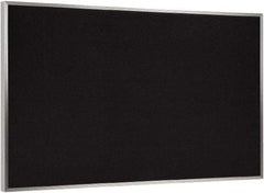 Ghent - 72-1/2" Wide x 48-1/2" High Open Cork Bulletin Board - Rubber, Black - Exact Tool & Supply