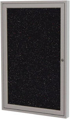 Ghent - 36" Wide x 24" High Enclosed Cork Bulletin Board - Rubber, Confetti (Color) - Exact Tool & Supply