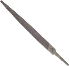 Anglo American - 10" Long, Second Cut, Warding American-Pattern File - Double Cut, 0.12" Overall Thickness, Tang - Exact Tool & Supply