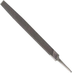 Anglo American - 10" Long, Bastard Cut, Triangle American-Pattern File - Double Cut, 0.67" Overall Thickness, Tang - Exact Tool & Supply