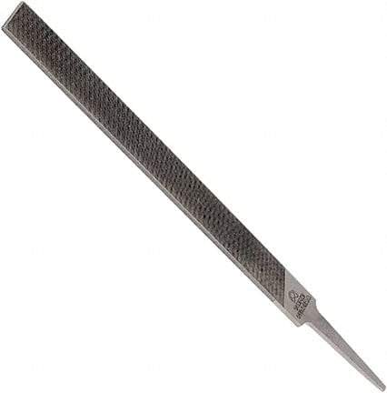 Anglo American - 4" Long, Second Cut, Mill American-Pattern File - Single Cut, 0.1" Overall Thickness, Tang - Exact Tool & Supply