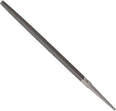 Anglo American - 12" Long, Bastard Cut, Square American-Pattern File - Double Cut, 0.45" Overall Thickness, Tang - Exact Tool & Supply