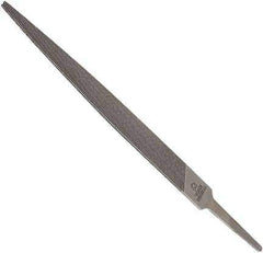 Anglo American - 10" Long, Smooth Cut, Warding American-Pattern File - Double Cut, 0.12" Overall Thickness, Tang - Exact Tool & Supply