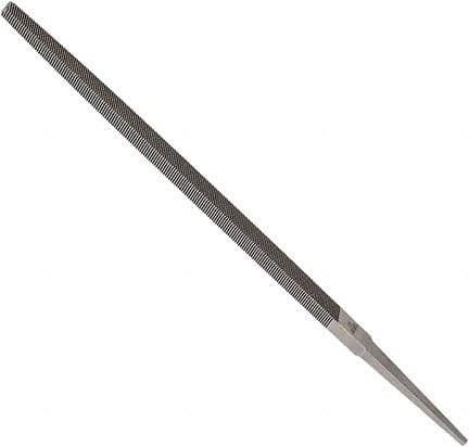 Anglo American - 8" Long, Bastard Cut, Taper American-Pattern File - Single Cut, 0.31" Overall Thickness, Tang - Exact Tool & Supply