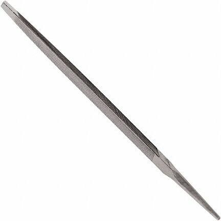 Anglo American - 7" Long, Bastard Cut, Taper American-Pattern File - Single Cut, 0.35" Overall Thickness, Tang - Exact Tool & Supply