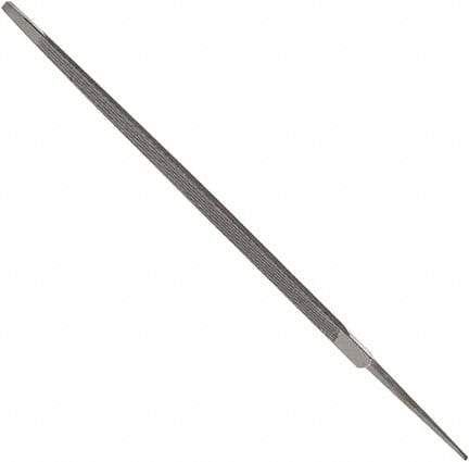 Anglo American - 6" Long, Bastard Cut, Taper American-Pattern File - Single Cut, 0.24" Overall Thickness, Tang - Exact Tool & Supply