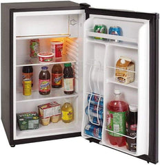 Avanti - 3.3 Cubic Ft. Black Office Refrigerator - 18 Inch Wide x 17-1/2 Inch Deep x 33 Inch High - Exact Tool & Supply
