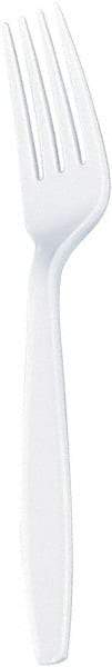 Dixie - Dixie Plastic Tableware, Heavyweight Forks - White - Exact Tool & Supply