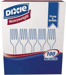 Dixie - Dixie Plastic Tableware, Heavyweight Forks - White - Exact Tool & Supply