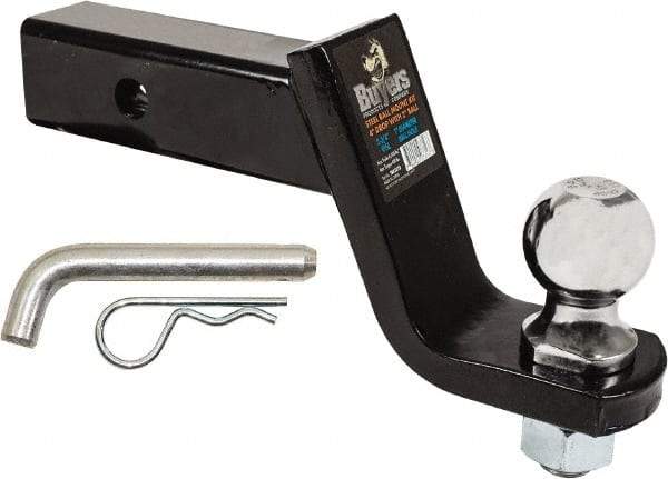 Buyers Products - 2" Ball Diam, 5-3/4" Shank Length, Hitch Ball - 2" Shank Diam, 5,000 Lb Capacity, Black Powder-Coated - Exact Tool & Supply