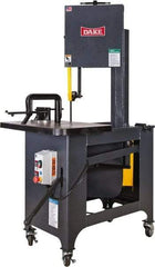 Dake - 9 Inch Throat Capacity, Step Pulley Vertical Bandsaw - 309, 618, 1191, 2382 RPM, 1 HP, Three Phase - Exact Tool & Supply