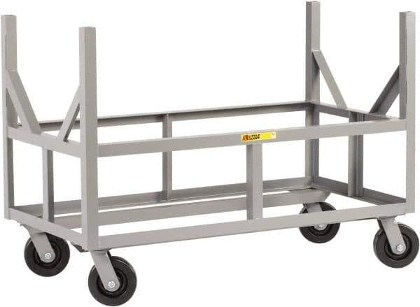 Little Giant - 3,000 Lb Capacity Steel Bar Cradle Truck - Steel Deck, 24" OAW, 0" Platform Length, Phenolic Casters - Exact Tool & Supply