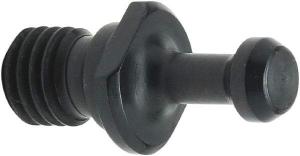Parlec - BT30 Taper, M12x1.75 Thread, 45° Angle Radius, Standard Retention Knob - 1.42" OAL, 0.393" Knob Diam, 0.787" from Knob to Flange - Exact Tool & Supply